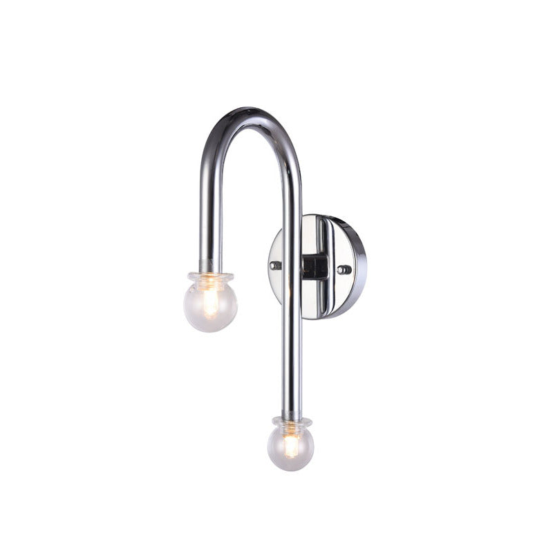 Chrome Glass Wall Sconce by Bethel