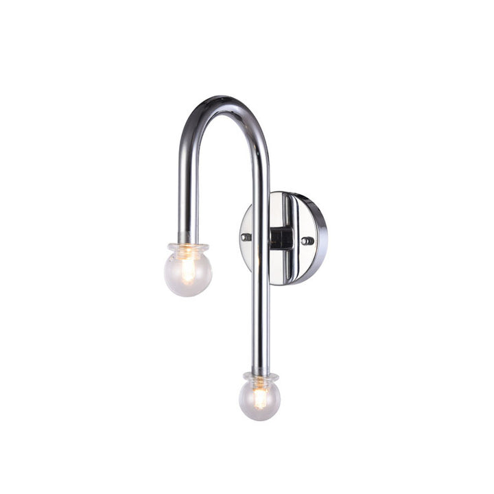 Chrome Glass Wall Sconce by Bethel