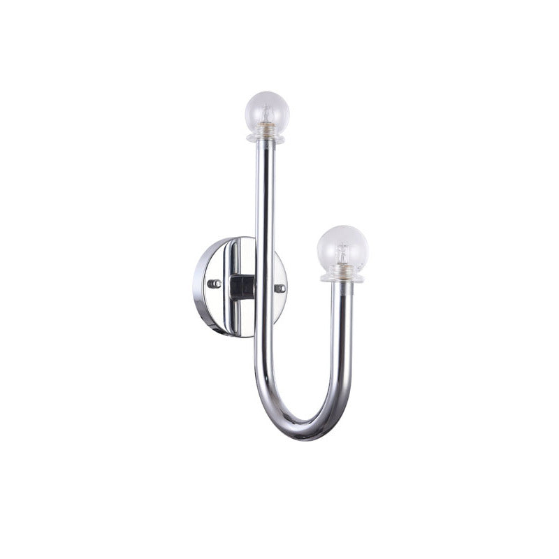 Chrome Glass Wall Sconce by Bethel - view 2