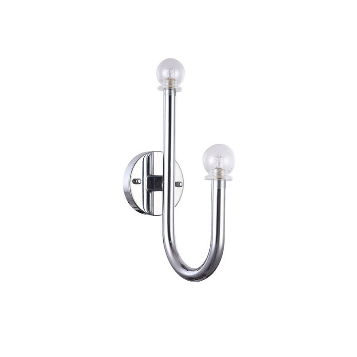 Chrome Glass Wall Sconce by Bethel - view 2