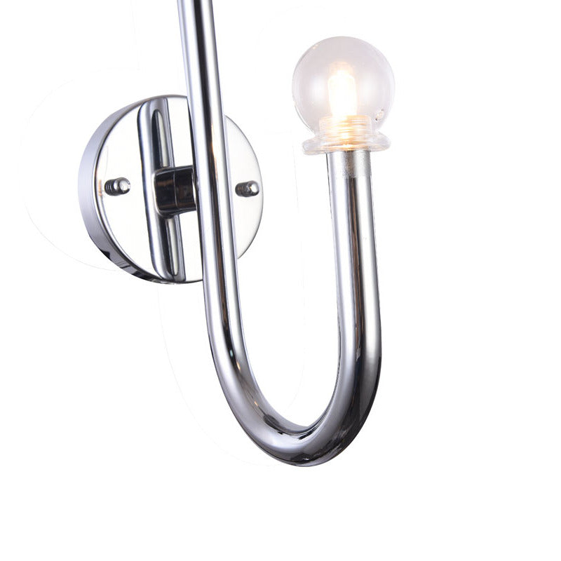 Chrome Glass Wall Sconce by Bethel - view 3
