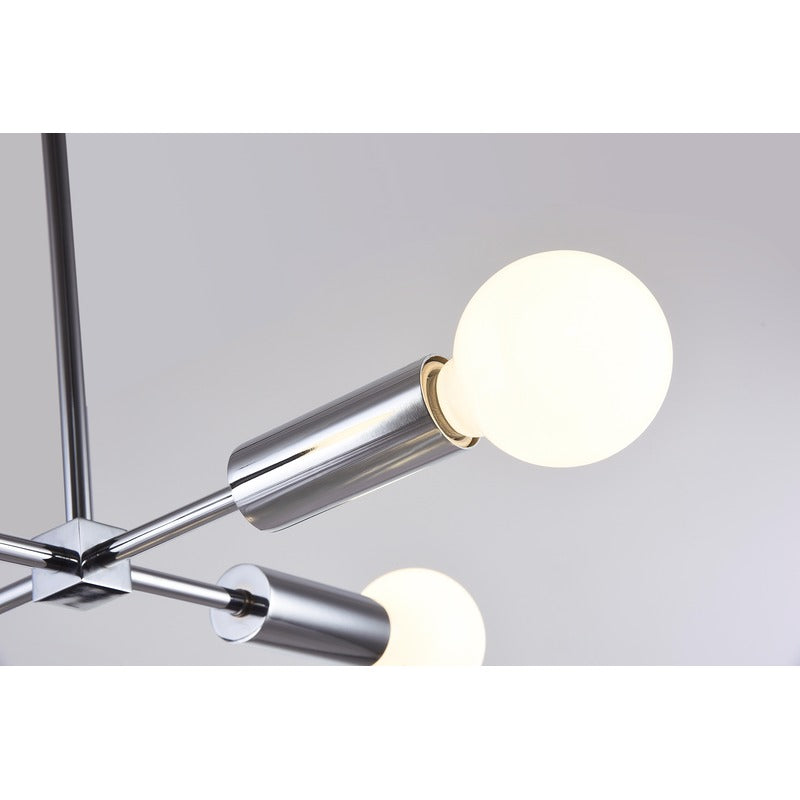 Frame Ceiling Fixture with Four Arms & Visible