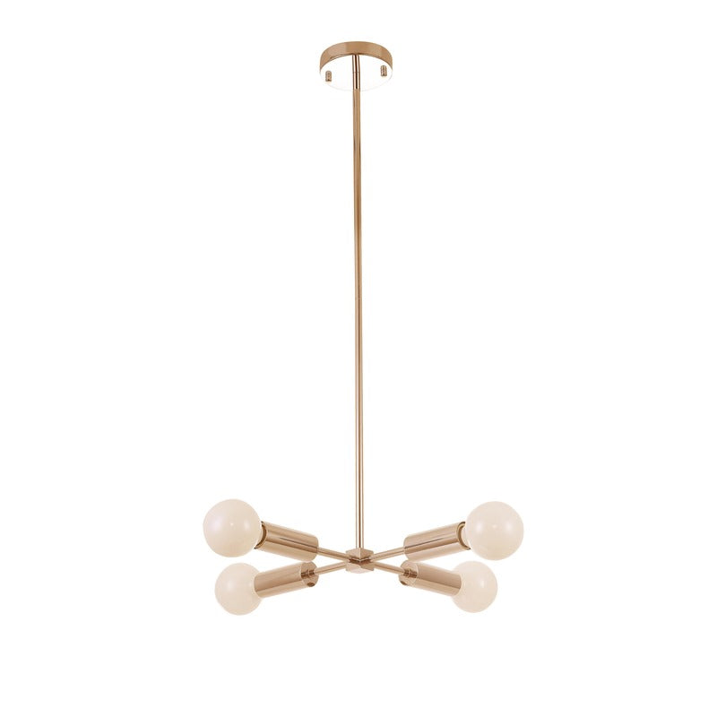 Frame Ceiling Fixture with Four Arms &amp; Visible