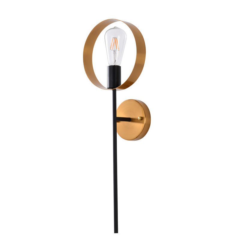 Black & Golden Bronze Wall Sconce by Bethel - view 2