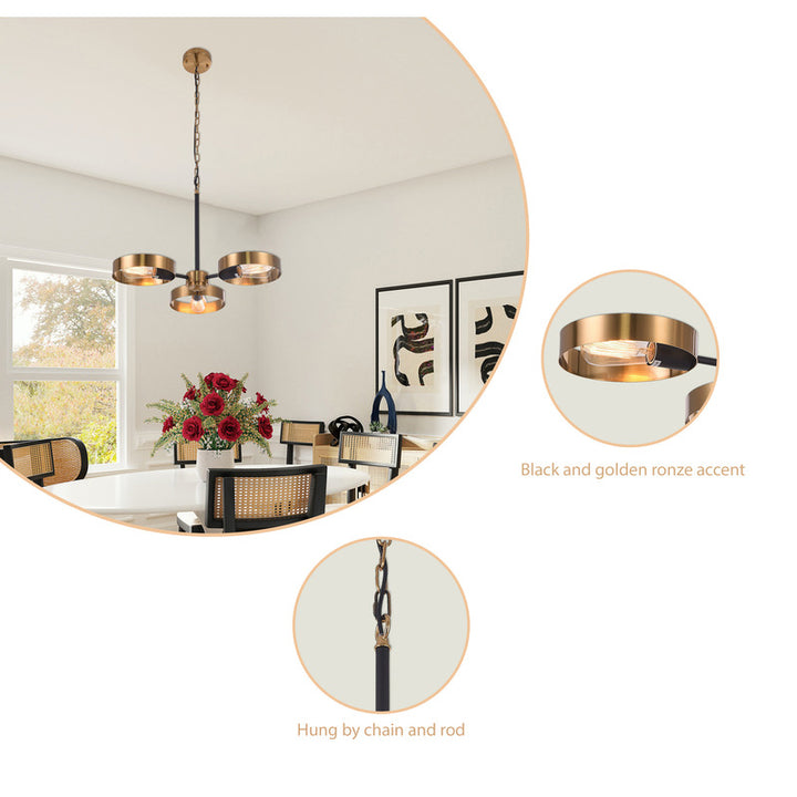 Ceiling Fixture with and Golden Accents by Bethel - view 3