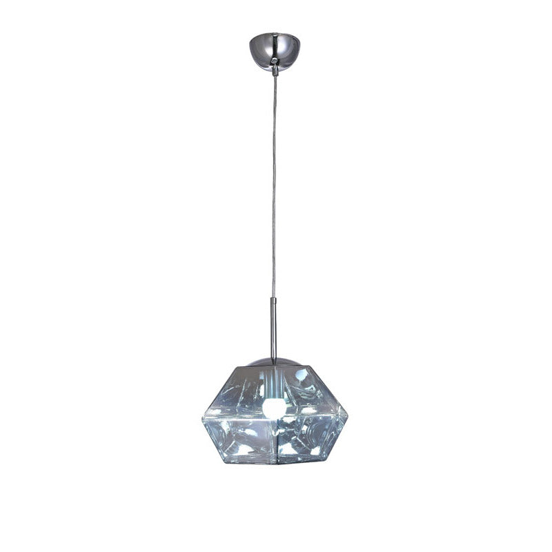 Acrylic Shade Single Pendant Light with Hardware, DU134P11CH, by Bethel