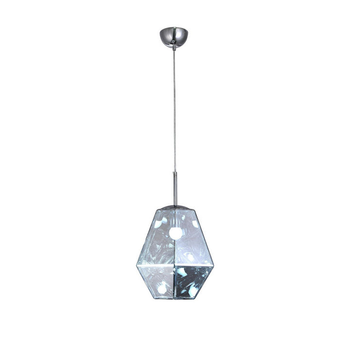 Acrylic Shade Single Pendant Light with Hardware, DU135P11CH, by Bethel