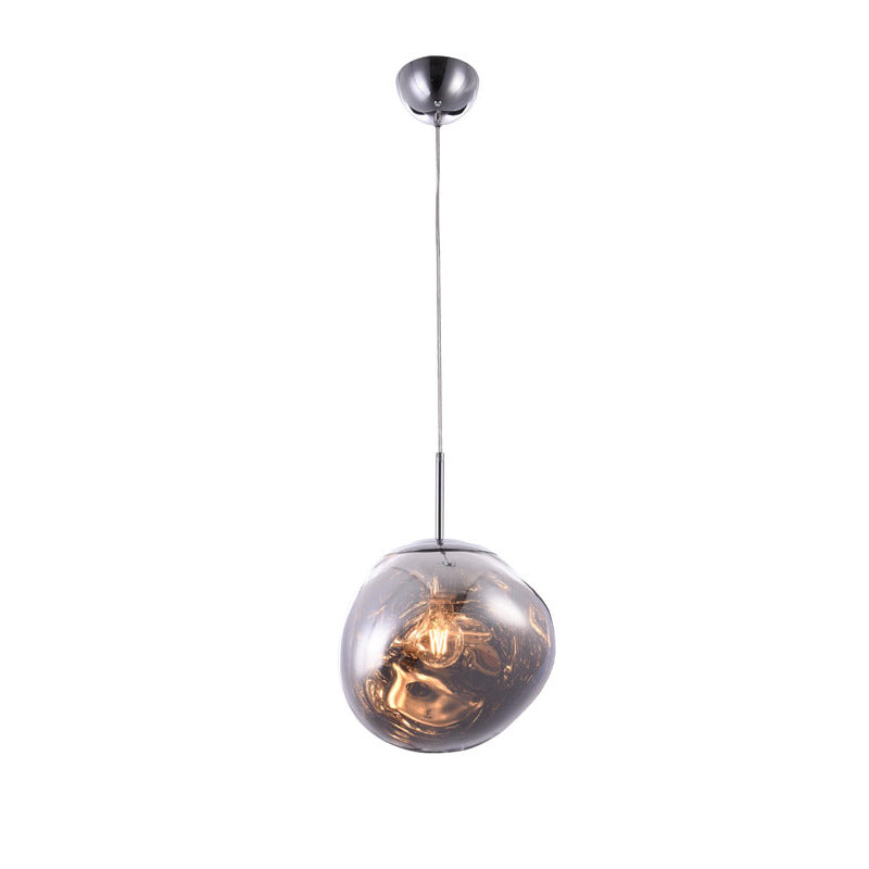 Orb Acrylic Single Pendant Light with Hardware in Chrome by Bethel