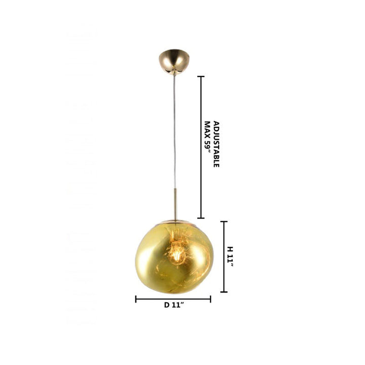 Orb Acrylic Single Pendant Light with Hardware by Bethel - view 13