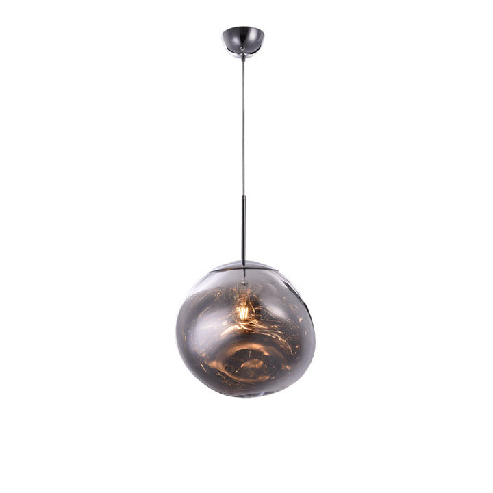 Single Pendant Acrylic Orb Light with Hardware in Chrome by Bethel