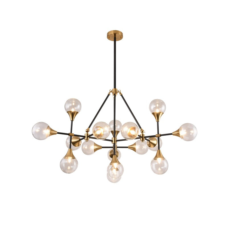 Frame with Hardware &amp; Clear Glass Shades Ceiling Fixture