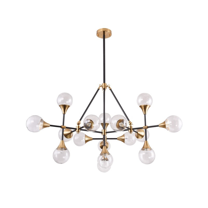 Frame with Hardware &amp; Clear Glass Shades Ceiling Fixture