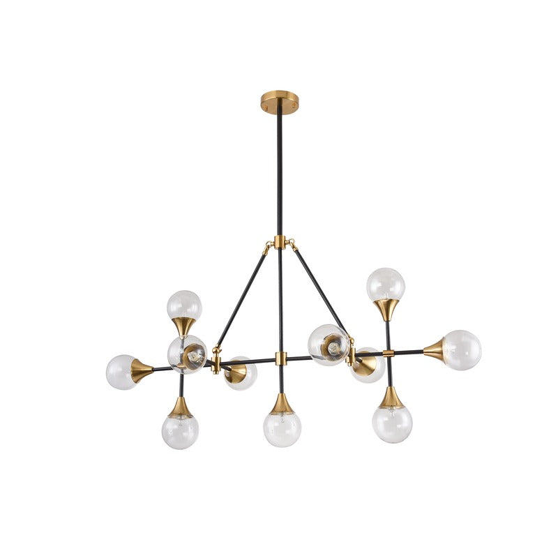 Frame with Hardware &amp; Clear Glass Shades Ceiling Fixture
