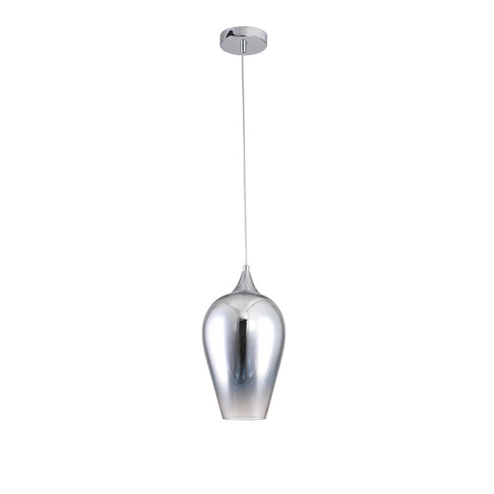 Single Pendant Light with Reflective Faded Glass Shade by Bethel - view 2