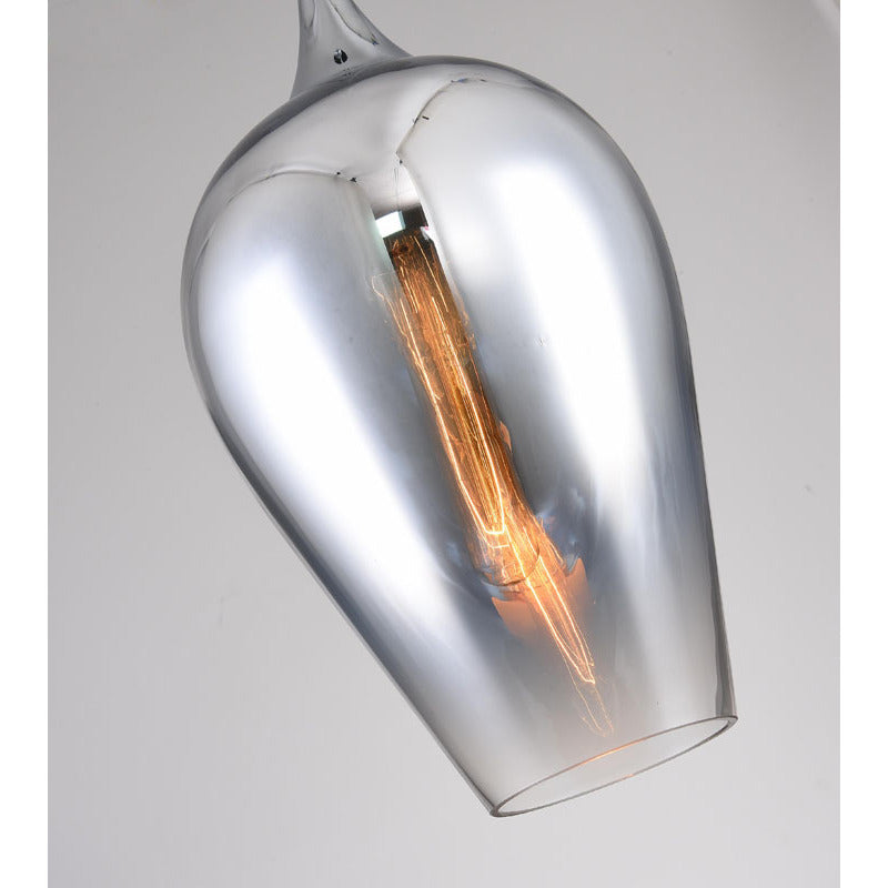 Single Pendant Light with Reflective Faded Glass Shade by Bethel - view 3
