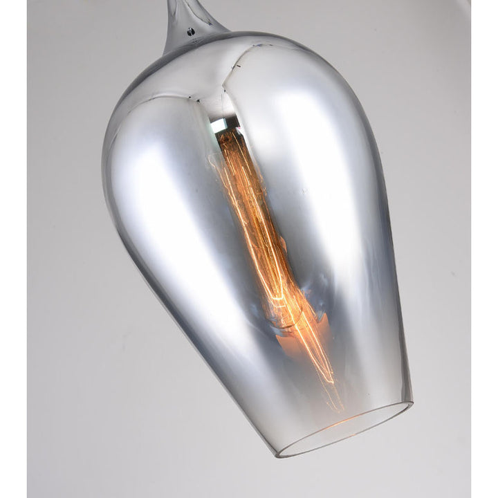 Single Pendant Light with Reflective Faded Glass Shade by Bethel - view 3