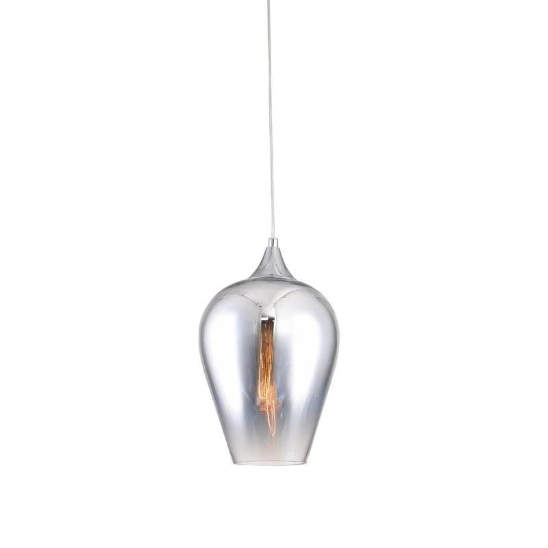 Single Pendant Light with Reflective Faded Glass Shade, 11.8", by Bethel