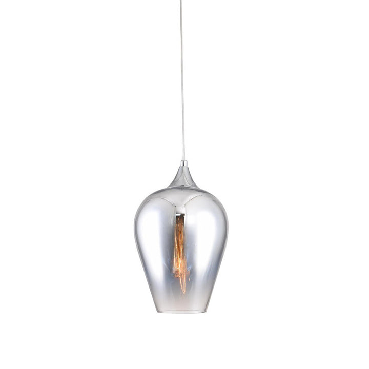 Single Pendant Light with Reflective Faded Glass Shade, 11.8", by Bethel