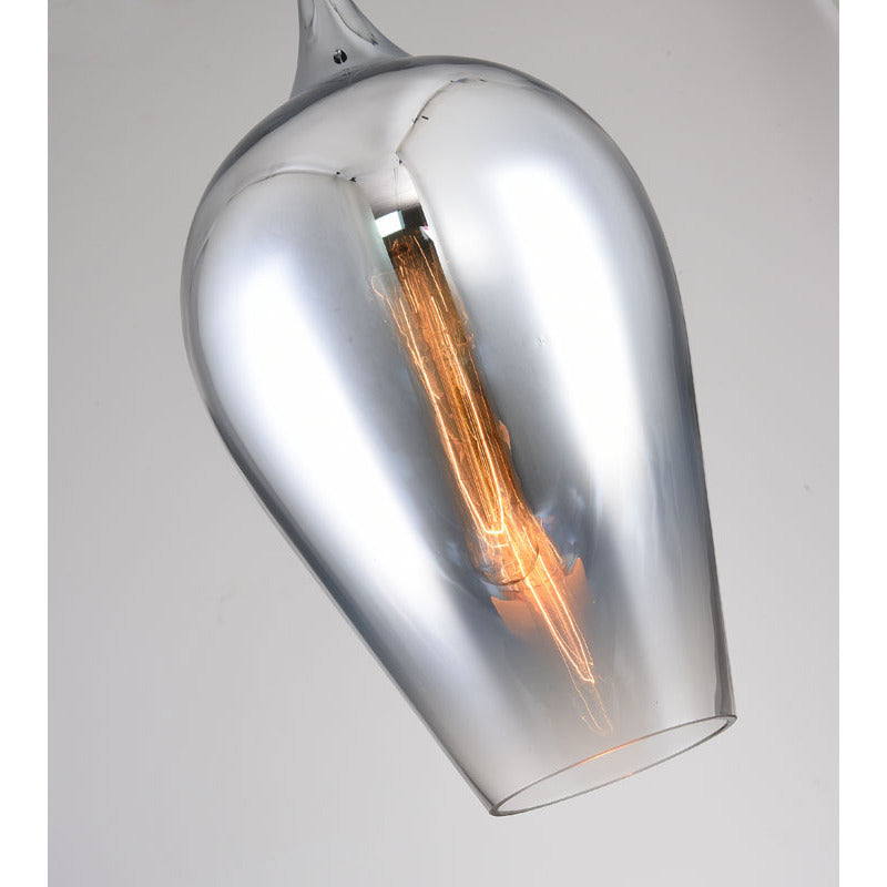 Single Pendant Light with Reflective Faded Glass Shade by Bethel - view 7
