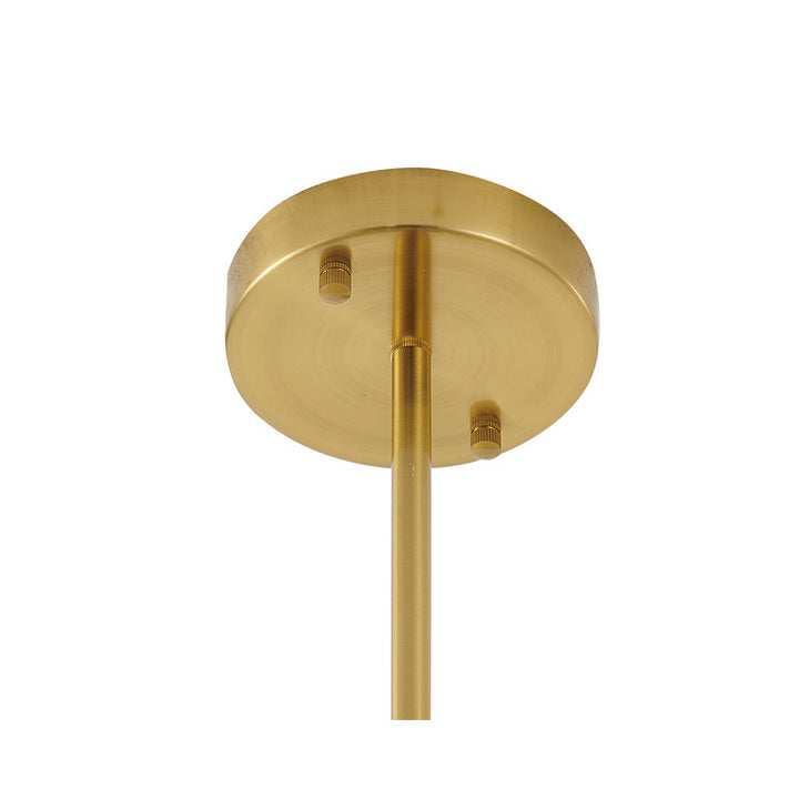 Gold Metal Frame Ceiling Fixture with Smoke Glass Shades by Bethel - view 11