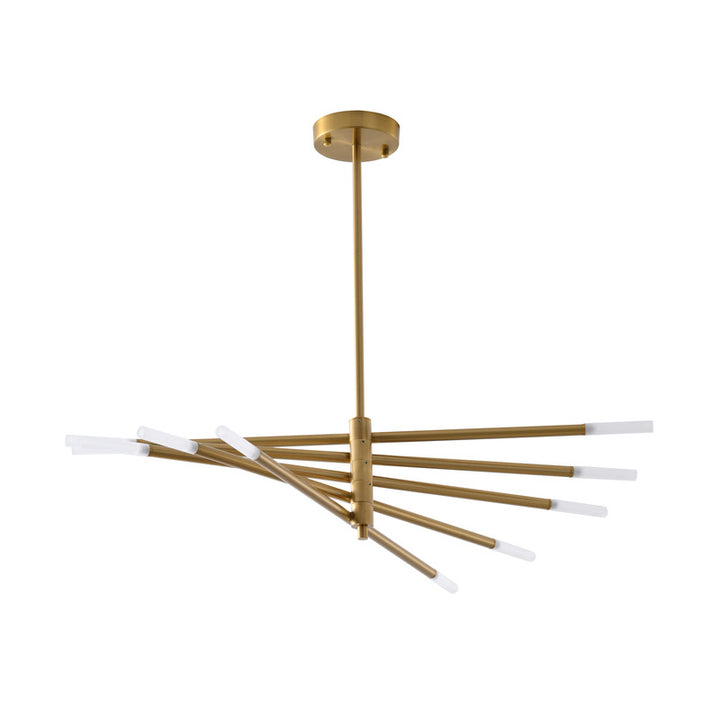 Frame Match Stick Arm Chandelier with Frosted Glass Shades by Bethel - view 6