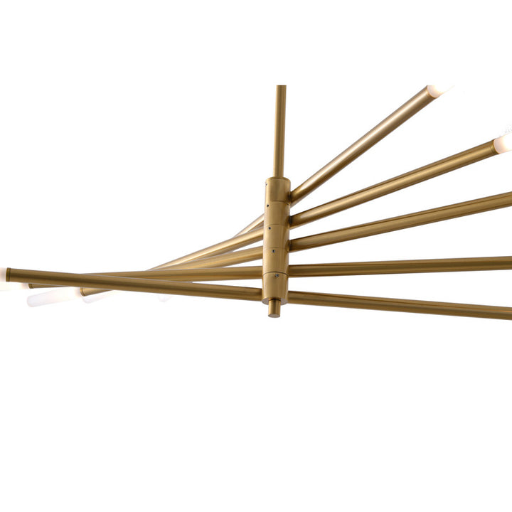 Frame Match Stick Arm Chandelier with Frosted Glass Shades by Bethel - view 7
