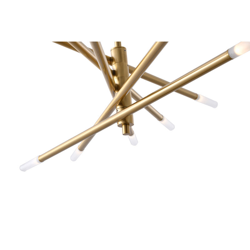 Frame Match Stick Arm Chandelier with Frosted Glass Shades by Bethel - view 9