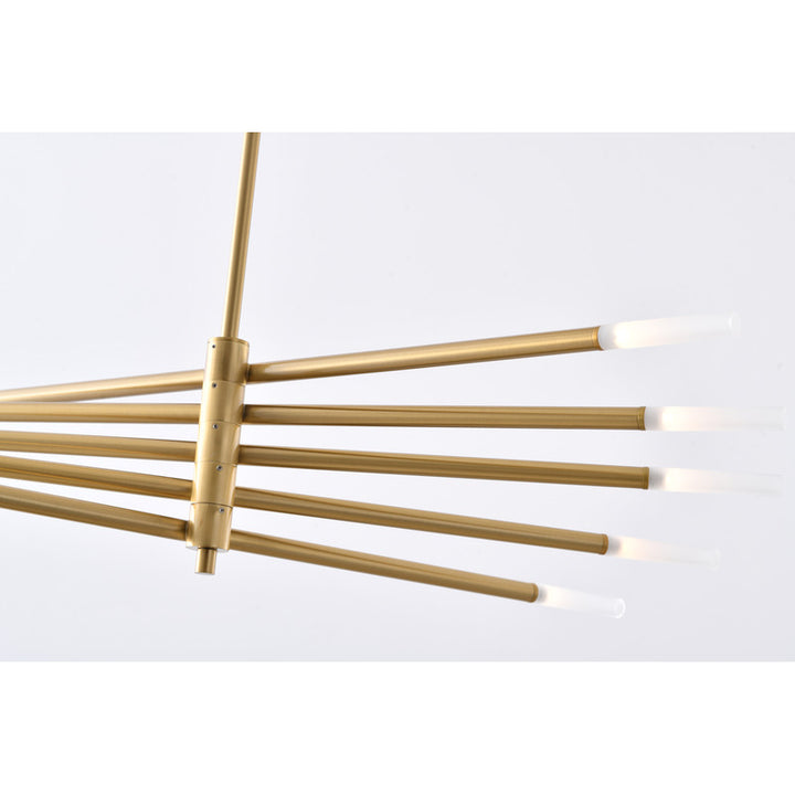 Frame Match Stick Arm Chandelier with Frosted Glass Shades by Bethel - view 10