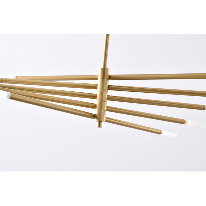 Frame Match Stick Arm Chandelier with Frosted Glass Shades by Bethel - view 11
