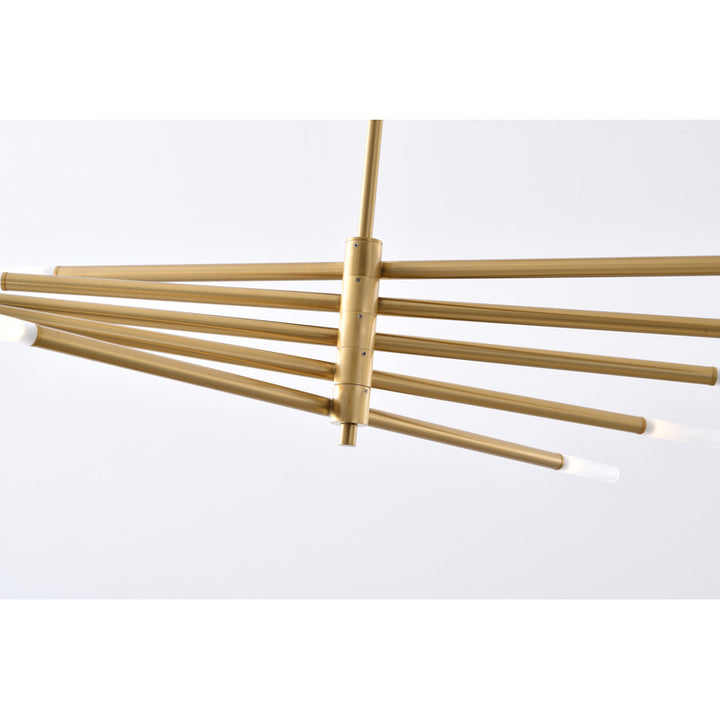 Frame Match Stick Arm Chandelier with Frosted Glass Shades by Bethel - view 11