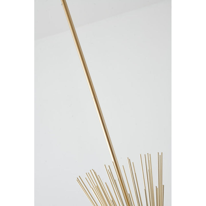 Gold Iron Pendant with Spiked Cone Shade by Bethel - view 3