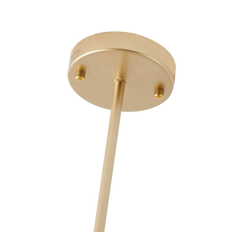 Gold Iron Pendant with Spiked Cone Shade by Bethel - view 5