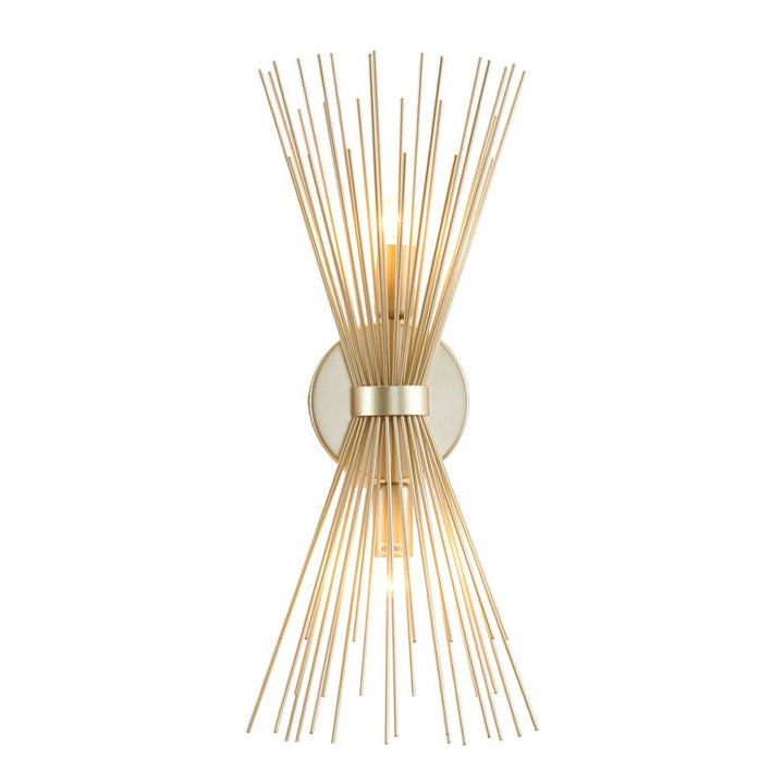 Gold Iron Frame Spiked Cone Wall Sconce by Bethel