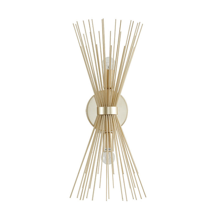 Gold Iron Frame Spiked Cone Wall Sconce by Bethel - view 2