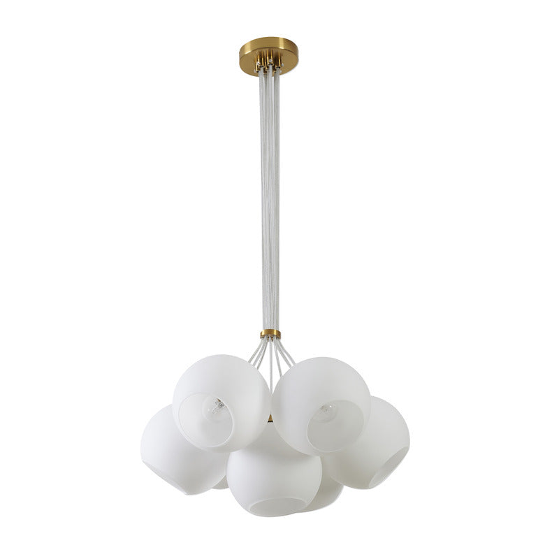 Frame Chandelier with Glass Globe Shades by Bethel - view 2