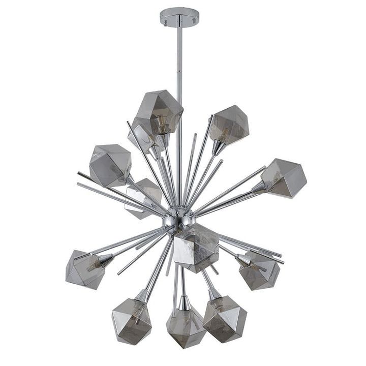 Sputnik Frame Chandelier with Glass Shades by Bethel - view 2