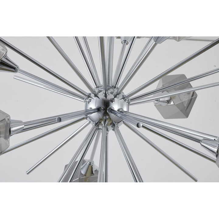 Sputnik Frame Chandelier with Glass Shades by Bethel - view 5