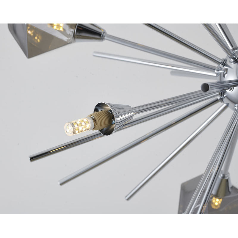 Sputnik Frame Chandelier with Glass Shades by Bethel - view 7