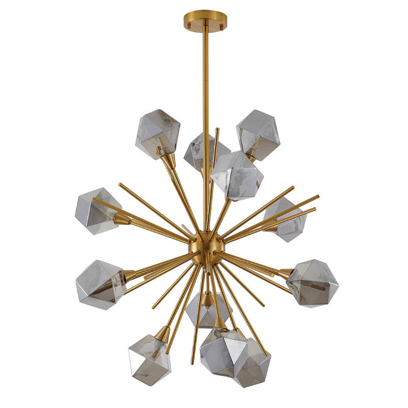 Sputnik Frame Chandelier with Glass Shades by Bethel - view 12
