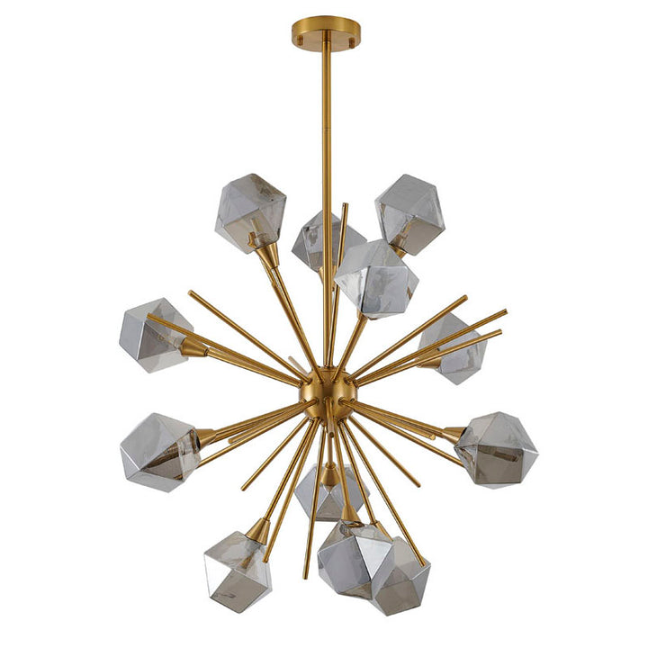 Sputnik Frame Chandelier with Glass Shades by Bethel - view 12