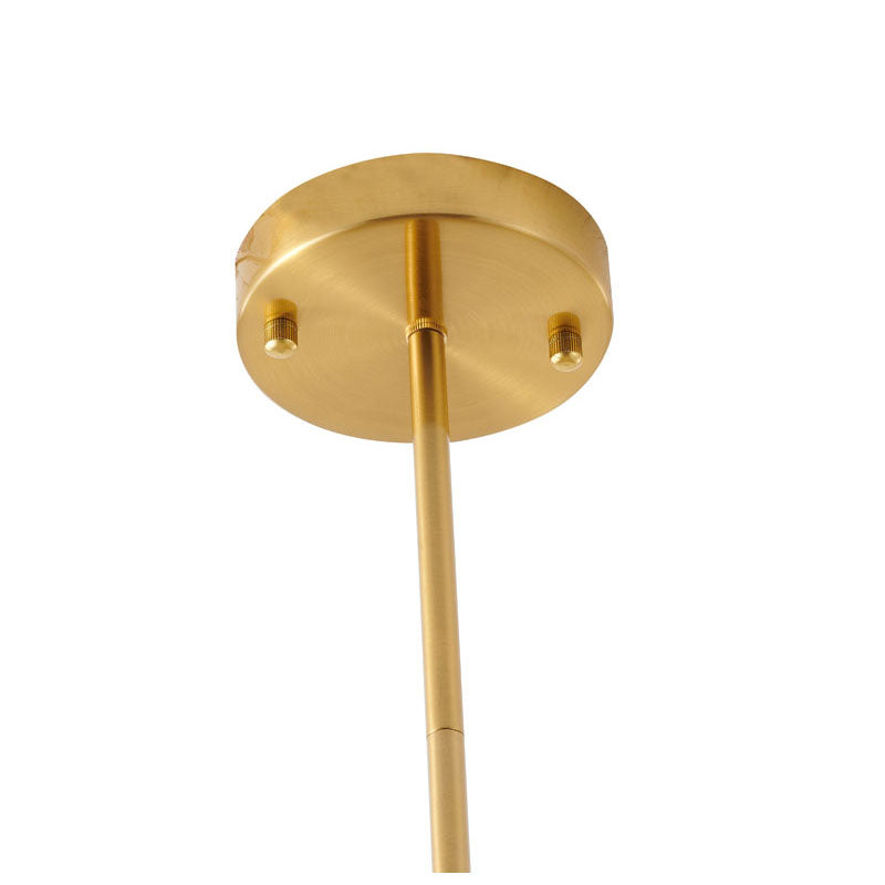 Gold Frame Chandelier with Sand Black Cone Shade by Bethel - view 7