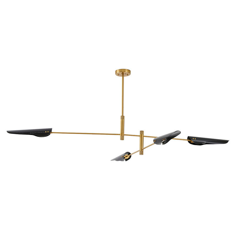 Metal Frame Chandelier with Shades by Bethel - view 3