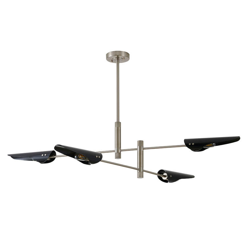Metal Frame Chandelier with Shades by Bethel - view 8