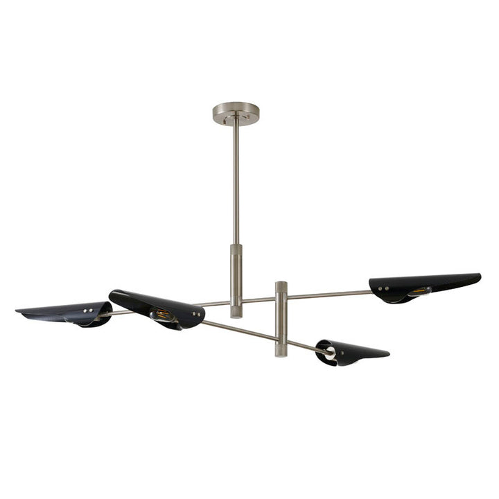 Metal Frame Chandelier with Shades by Bethel - view 8