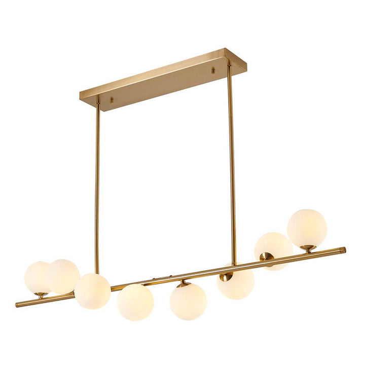 Frame Chandelier with Spiral Glass Shades in Gold by Bethel