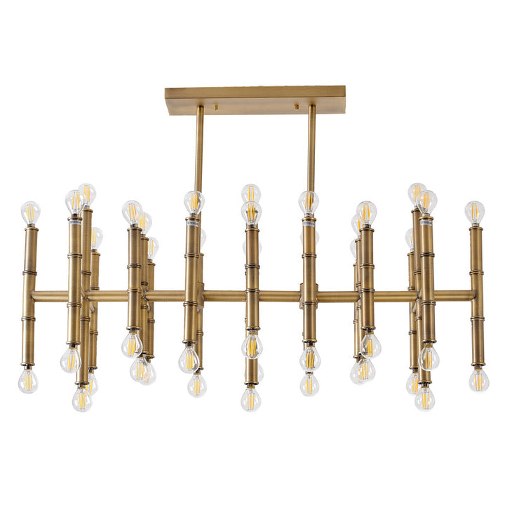 Bamboo Pipe Chandelier by Bethel - view 2
