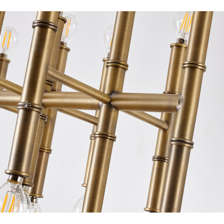 Bamboo Pipe Chandelier by Bethel - view 5