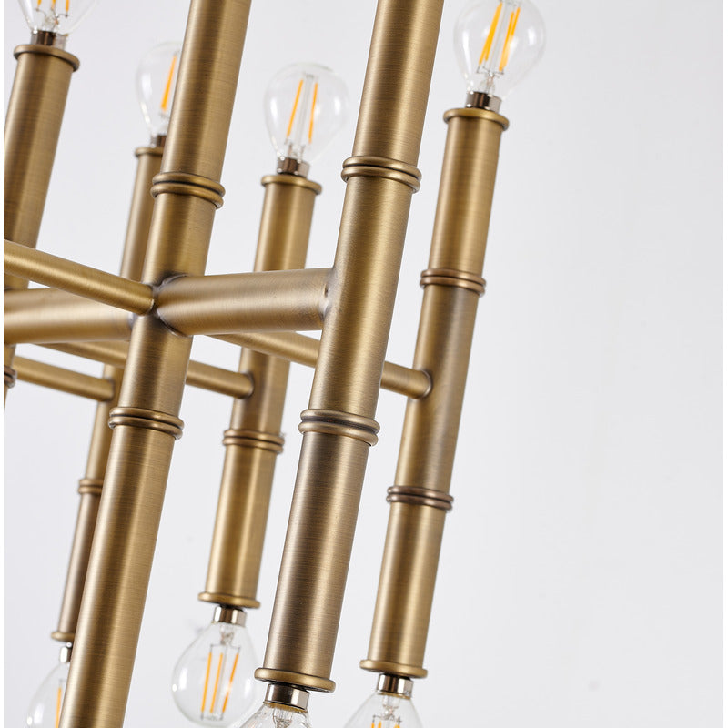 Bamboo Pipe Chandelier by Bethel - view 6