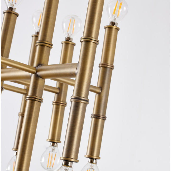 Bamboo Pipe Chandelier by Bethel - view 6