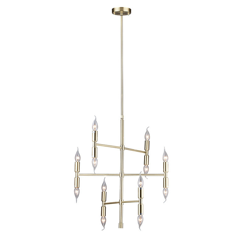 Three Tier Chandelier in a Satin Gold Finish by Bethel